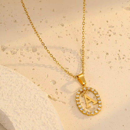 Oval Initial Ketting