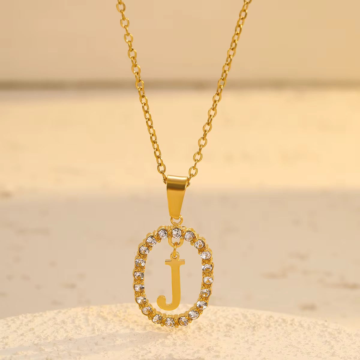 Oval Initial Ketting