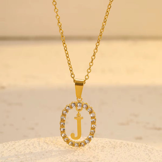 Oval Initial Ketting