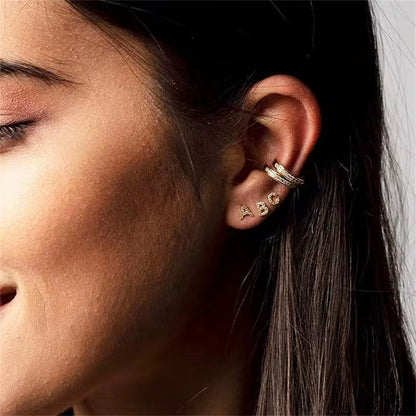 Initial Stud Oorbellen