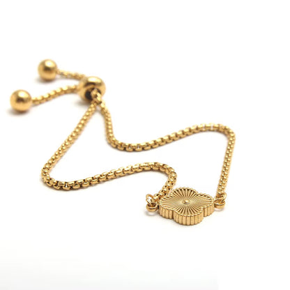 Lucky Clover Initial Armband